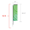 Rectangle Flag (Large) 15ft