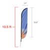 Feather Convex Flag (Medium) 10.5ft