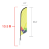 Feather Angled Flag (Medium) 10.5 ft
